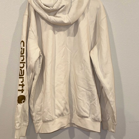 Carhartt Off-White Loose Fit Hoodie | Men’s Large | Cozy Neutral - Picture 6 of 6